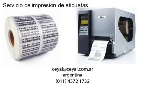 Servicio de impresion de etiquetas