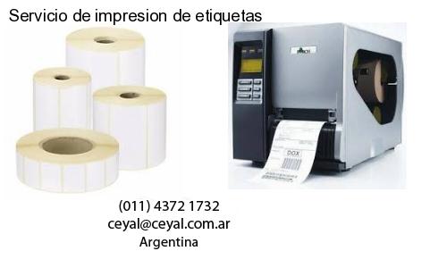 Servicio de impresion de etiquetas