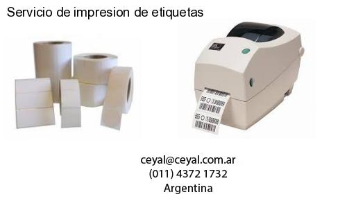 Servicio de impresion de etiquetas