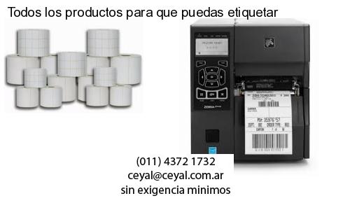 Todos los productos para que puedas etiquetar