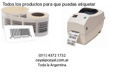 Todos los productos para que puedas etiquetar