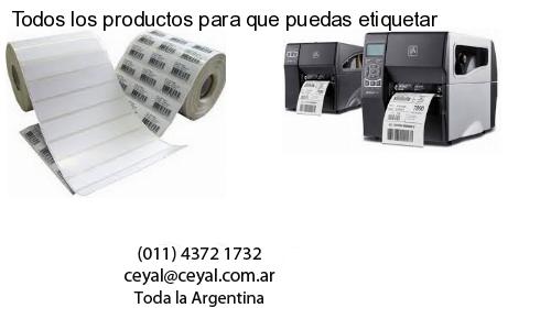Todos los productos para que puedas etiquetar