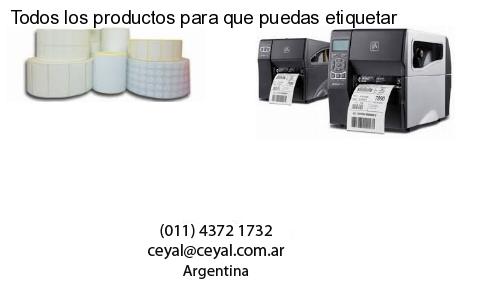 Todos los productos para que puedas etiquetar