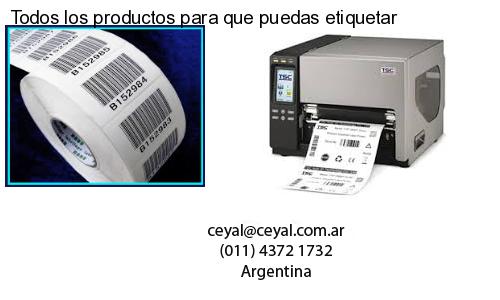 Todos los productos para que puedas etiquetar