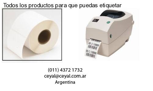 Todos los productos para que puedas etiquetar