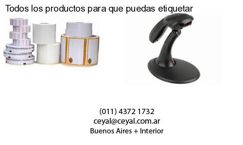 Todos los productos para que puedas etiquetar