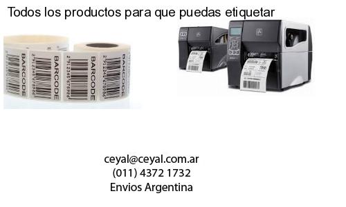Todos los productos para que puedas etiquetar