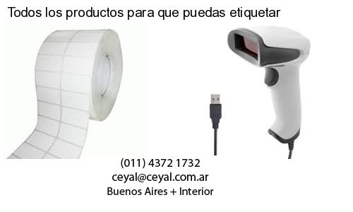 Todos los productos para que puedas etiquetar