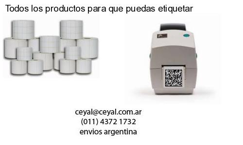 Todos los productos para que puedas etiquetar