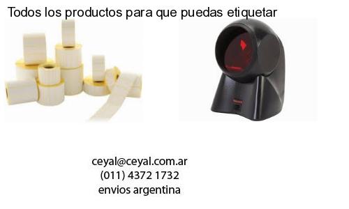 Todos los productos para que puedas etiquetar