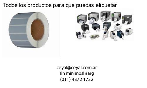 Todos los productos para que puedas etiquetar