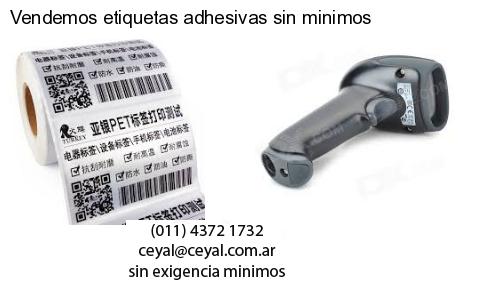 Vendemos etiquetas adhesivas sin minimos