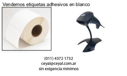 Vendemos etiquetas adhesivos en blanco