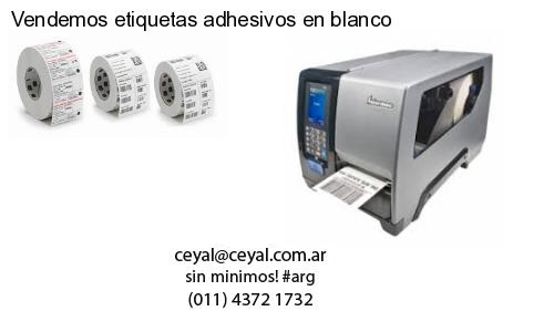 Vendemos etiquetas adhesivos en blanco