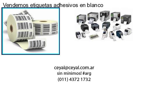 Vendemos etiquetas adhesivos en blanco