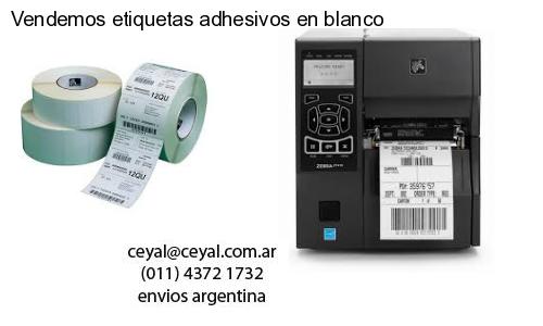 Vendemos etiquetas adhesivos en blanco