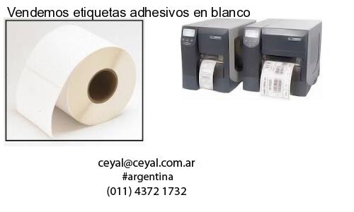 Vendemos etiquetas adhesivos en blanco