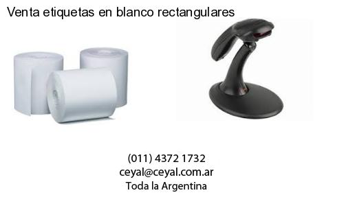 Venta etiquetas en blanco rectangulares