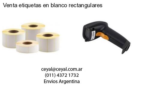 Venta etiquetas en blanco rectangulares
