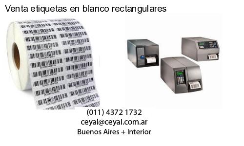 Venta etiquetas en blanco rectangulares