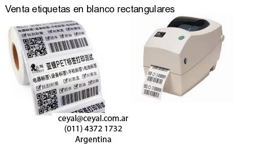 Venta etiquetas en blanco rectangulares