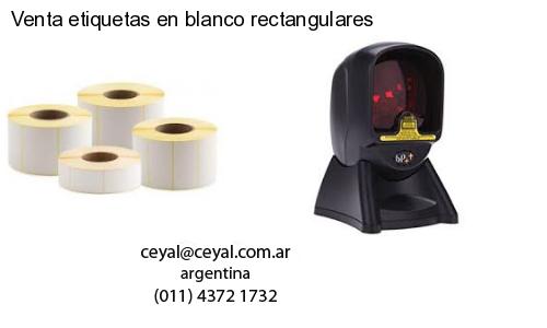 Venta etiquetas en blanco rectangulares