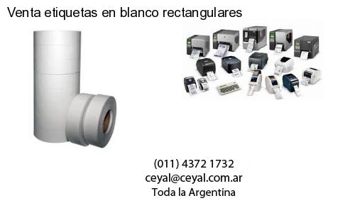 Venta etiquetas en blanco rectangulares