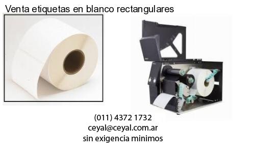 Venta etiquetas en blanco rectangulares