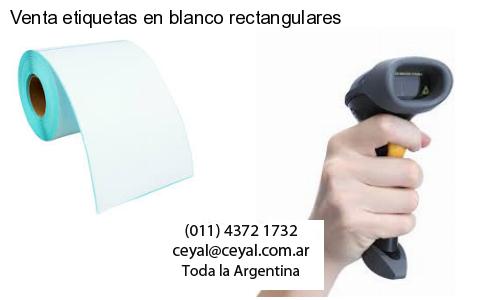 Venta etiquetas en blanco rectangulares