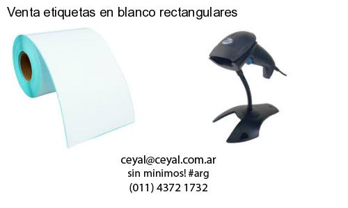 Venta etiquetas en blanco rectangulares