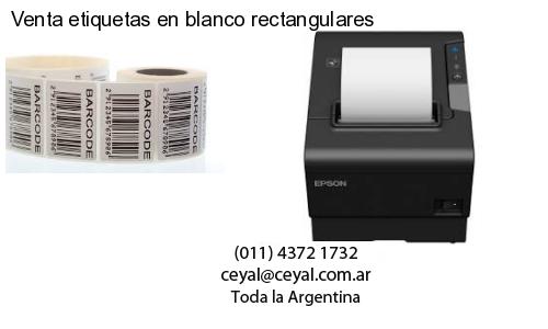 Venta etiquetas en blanco rectangulares