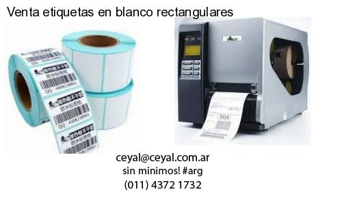 Venta etiquetas en blanco rectangulares