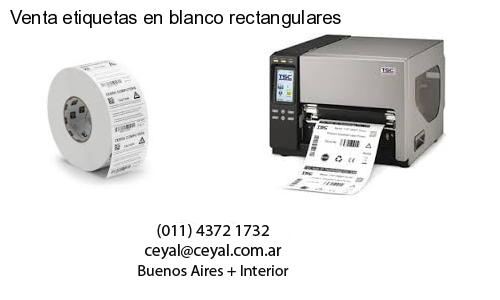 Venta etiquetas en blanco rectangulares