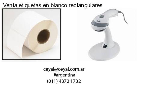 Venta etiquetas en blanco rectangulares