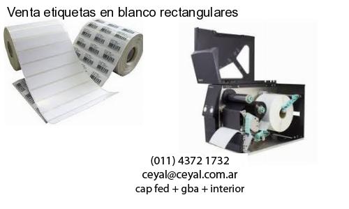 Venta etiquetas en blanco rectangulares