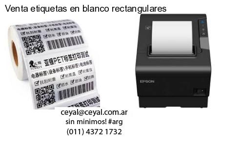 Venta etiquetas en blanco rectangulares