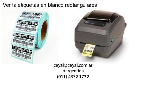 Venta etiquetas en blanco rectangulares