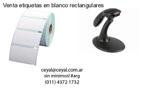 Venta etiquetas en blanco rectangulares