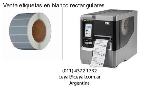 Venta etiquetas en blanco rectangulares