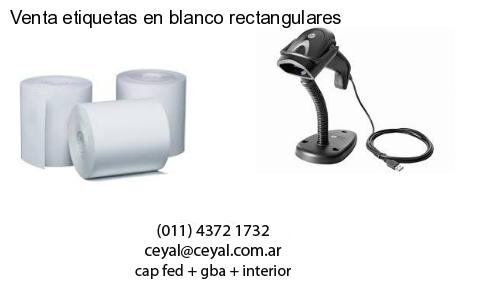 Venta etiquetas en blanco rectangulares