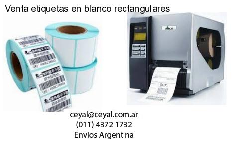 Venta etiquetas en blanco rectangulares