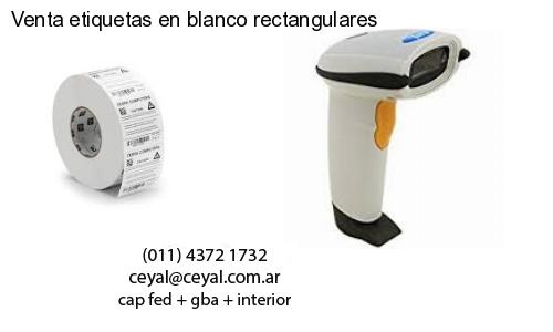 Venta etiquetas en blanco rectangulares