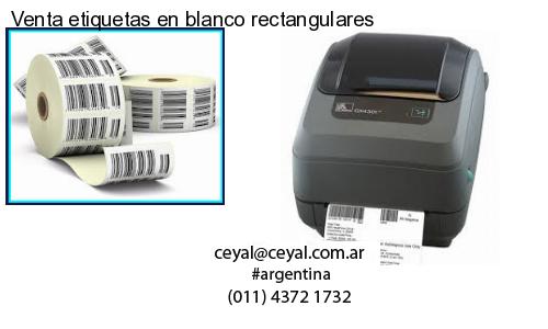 Venta etiquetas en blanco rectangulares
