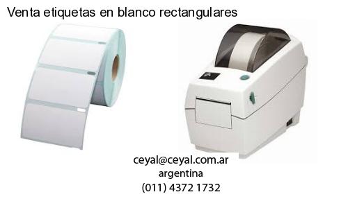 Venta etiquetas en blanco rectangulares