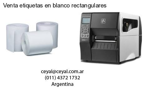 Venta etiquetas en blanco rectangulares