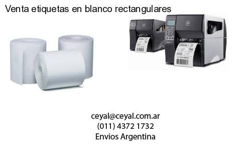 Venta etiquetas en blanco rectangulares