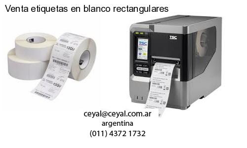 Venta etiquetas en blanco rectangulares
