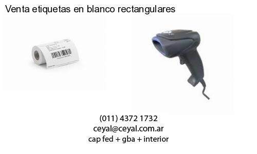 Venta etiquetas en blanco rectangulares