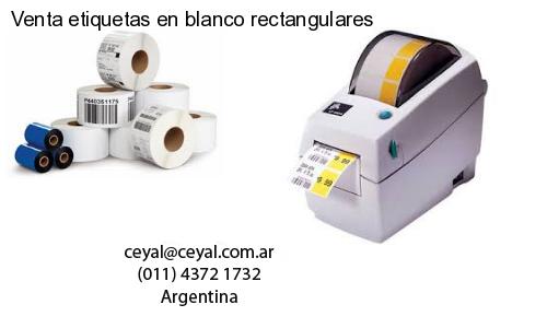 Venta etiquetas en blanco rectangulares