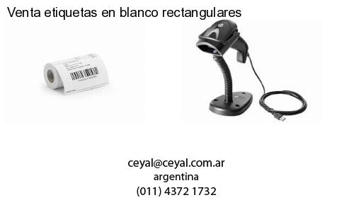 Venta etiquetas en blanco rectangulares